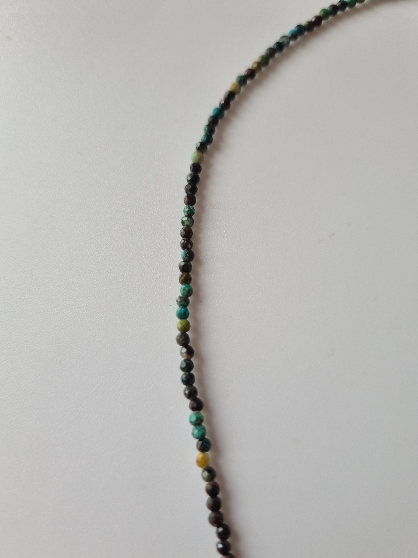 Handmade choker with natural crystal Lapis Lazurite 2-3mm beautiful