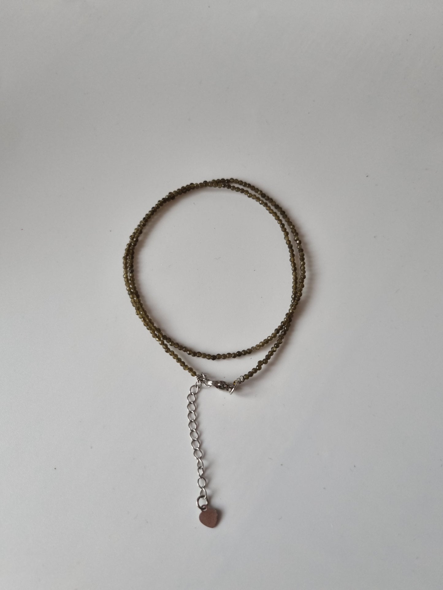 Handmade Golden obsidian natural stone 2-3mm faceted beads beautiful choker