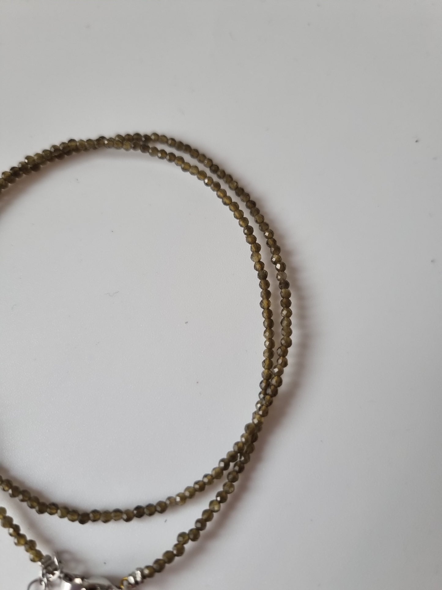 Handmade Golden obsidian natural stone 2-3mm faceted beads beautiful choker