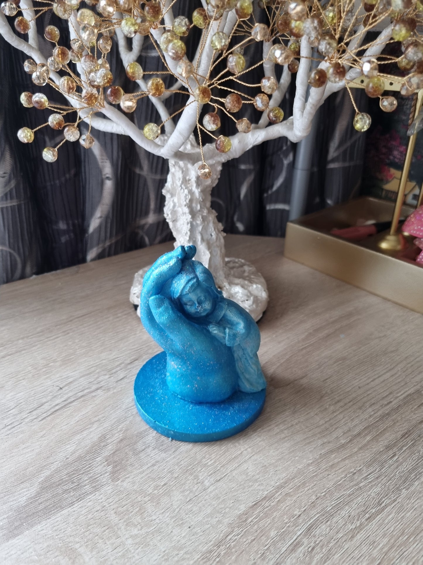 Beautiful handmade decor at home angel-hand sparkling made with love
