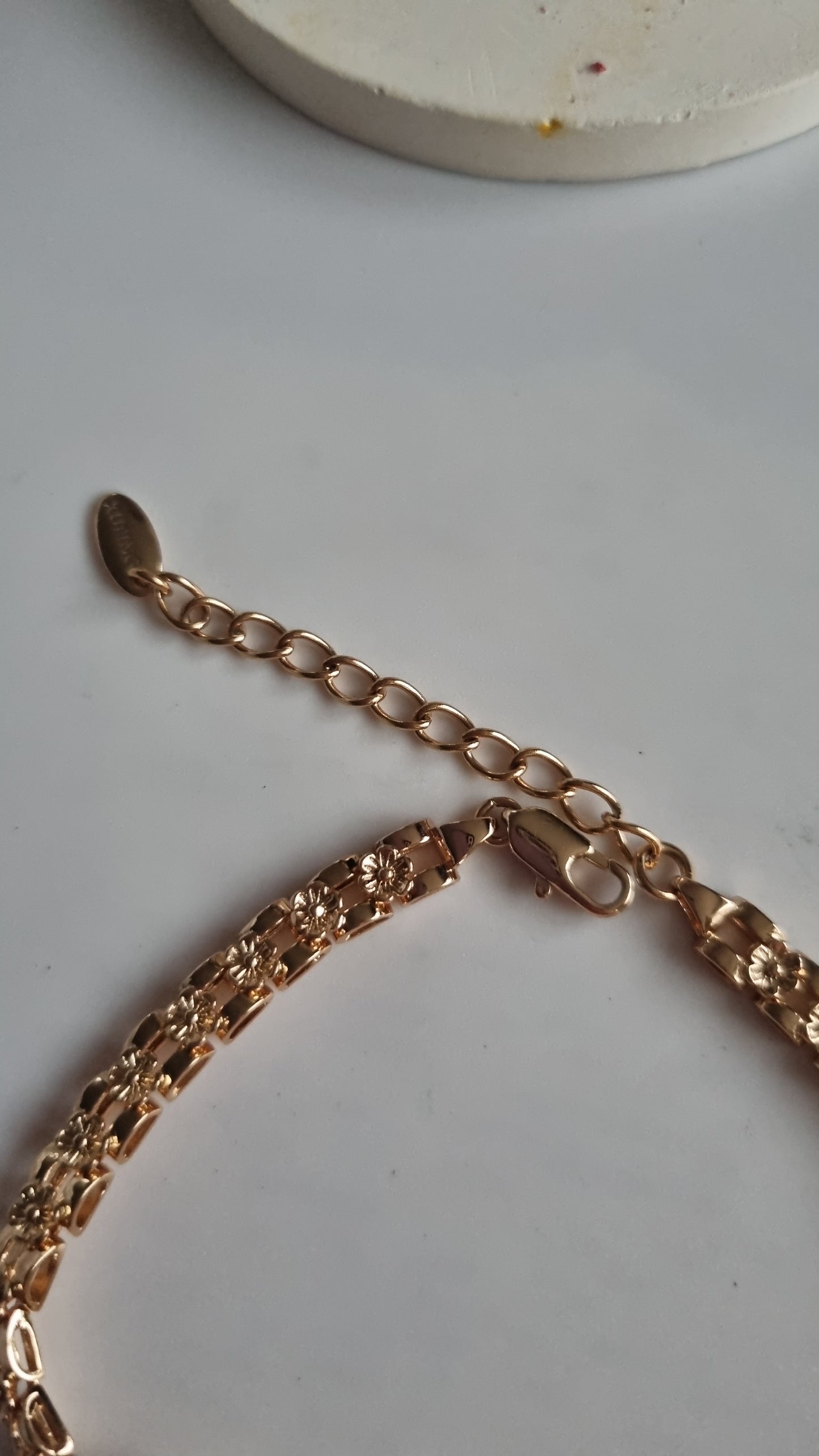 18kr.gold plated bracelet waterproof hypoallergenic free nickel