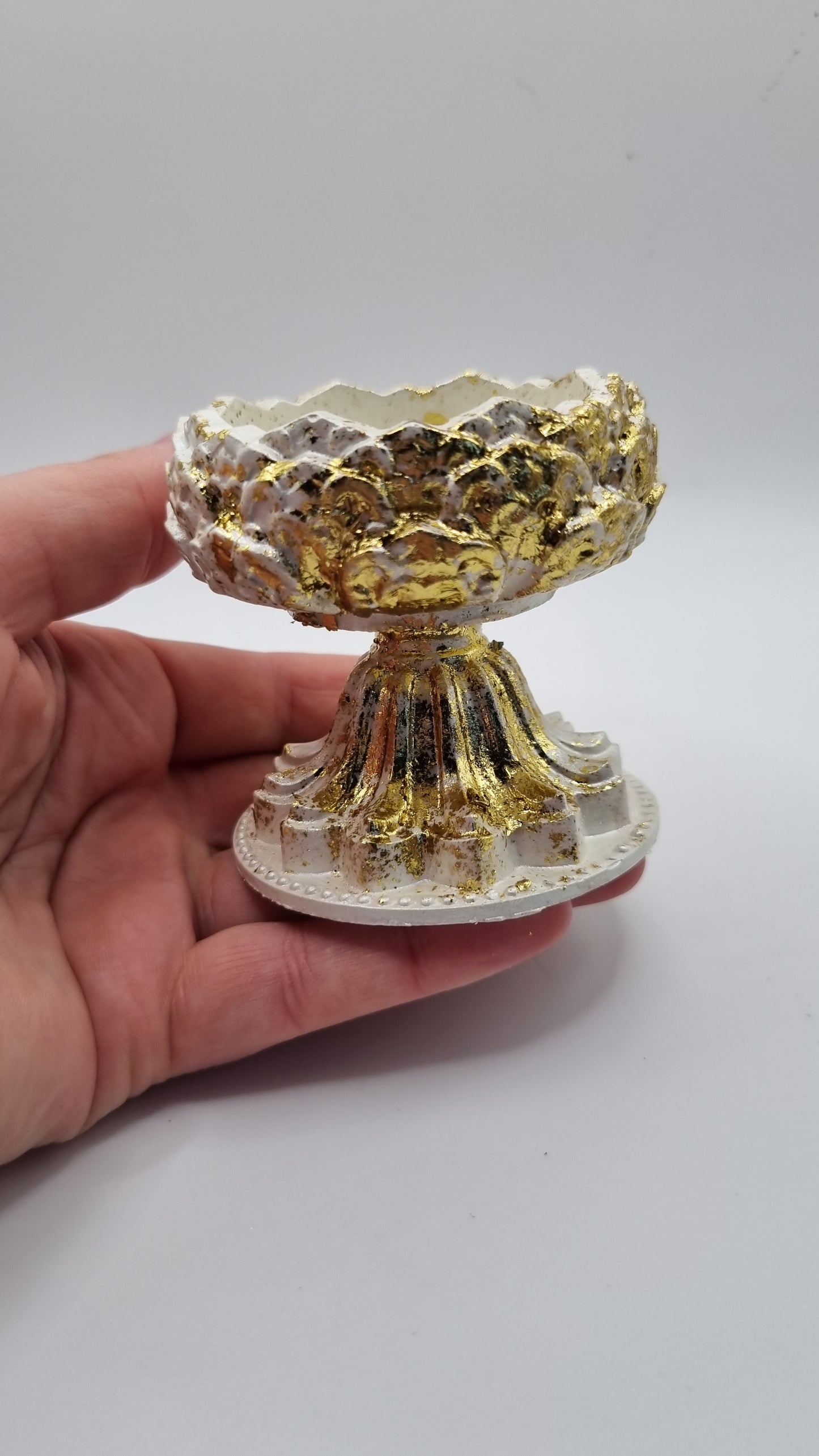 Gypsum lotus jar decor small very beautiful