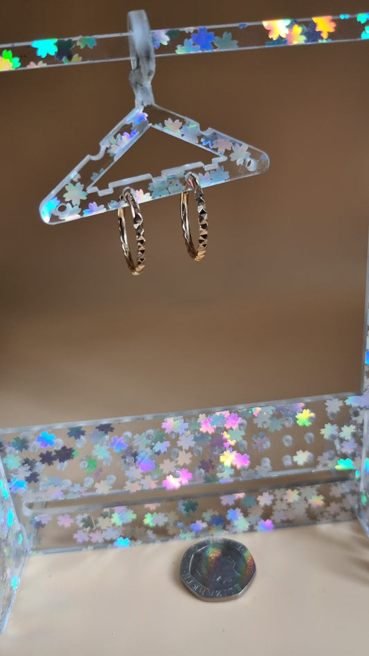 18kr.auksuoti auskarai, atsparūs vandeniui be nikelio, hipoalergiški