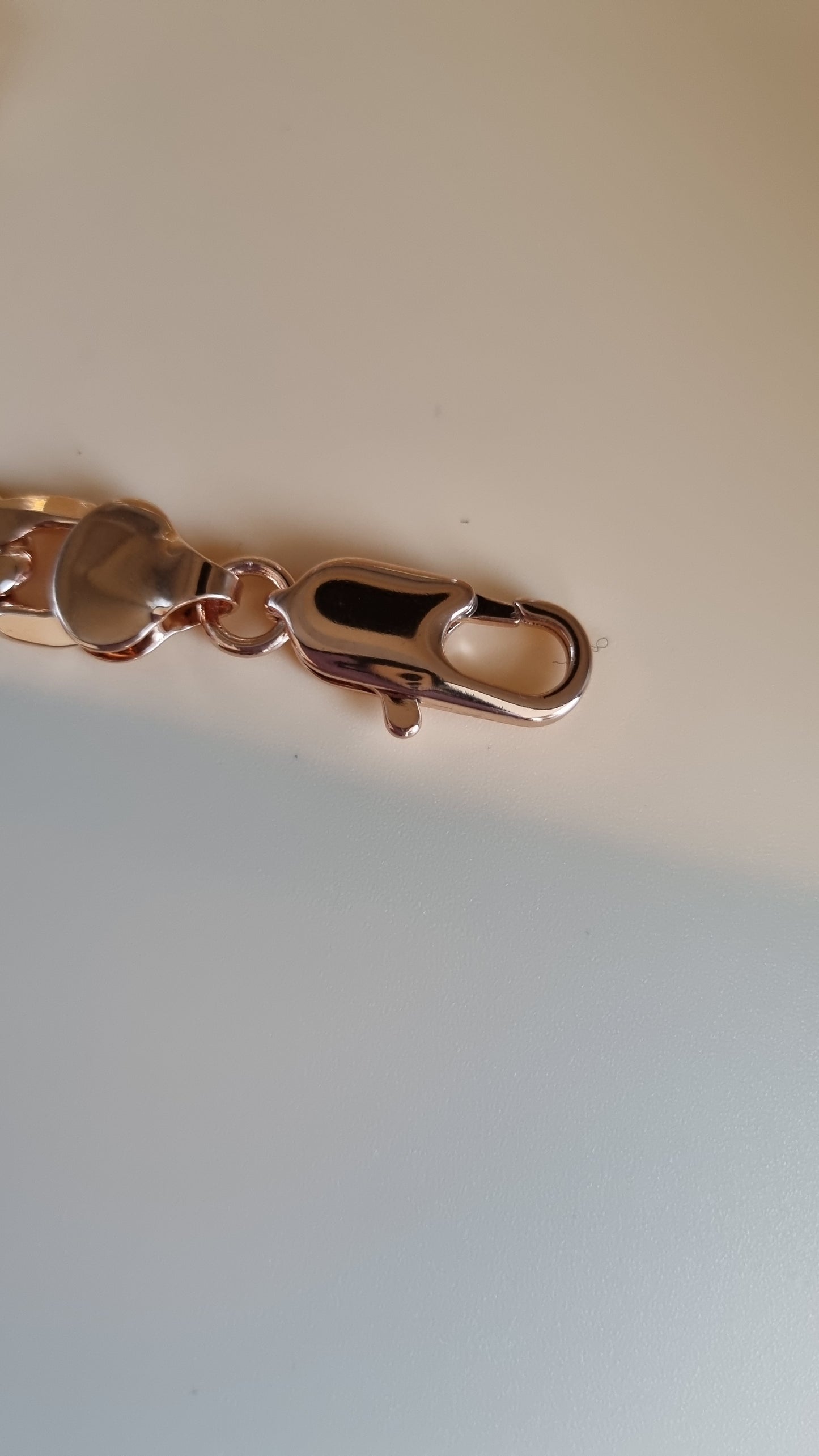 Mens rose gold plated bracelet hypoallergenic waterproof free nickel