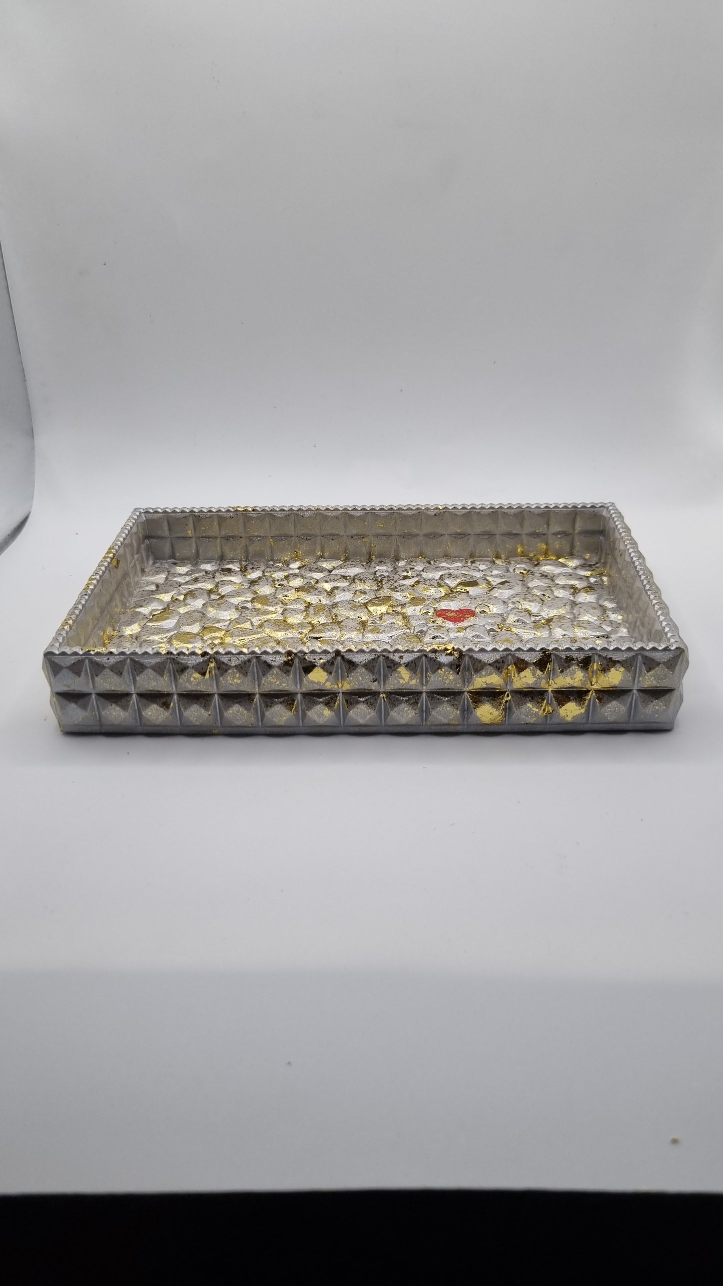 Handmade jesmonite addiction jar candy jewellery, pencil,pen, makeup brush beautiful pearl white color gold plated colour