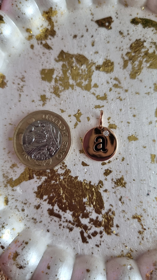 18kr.gold plated pendant with sw.crystal Medical gold jewellery