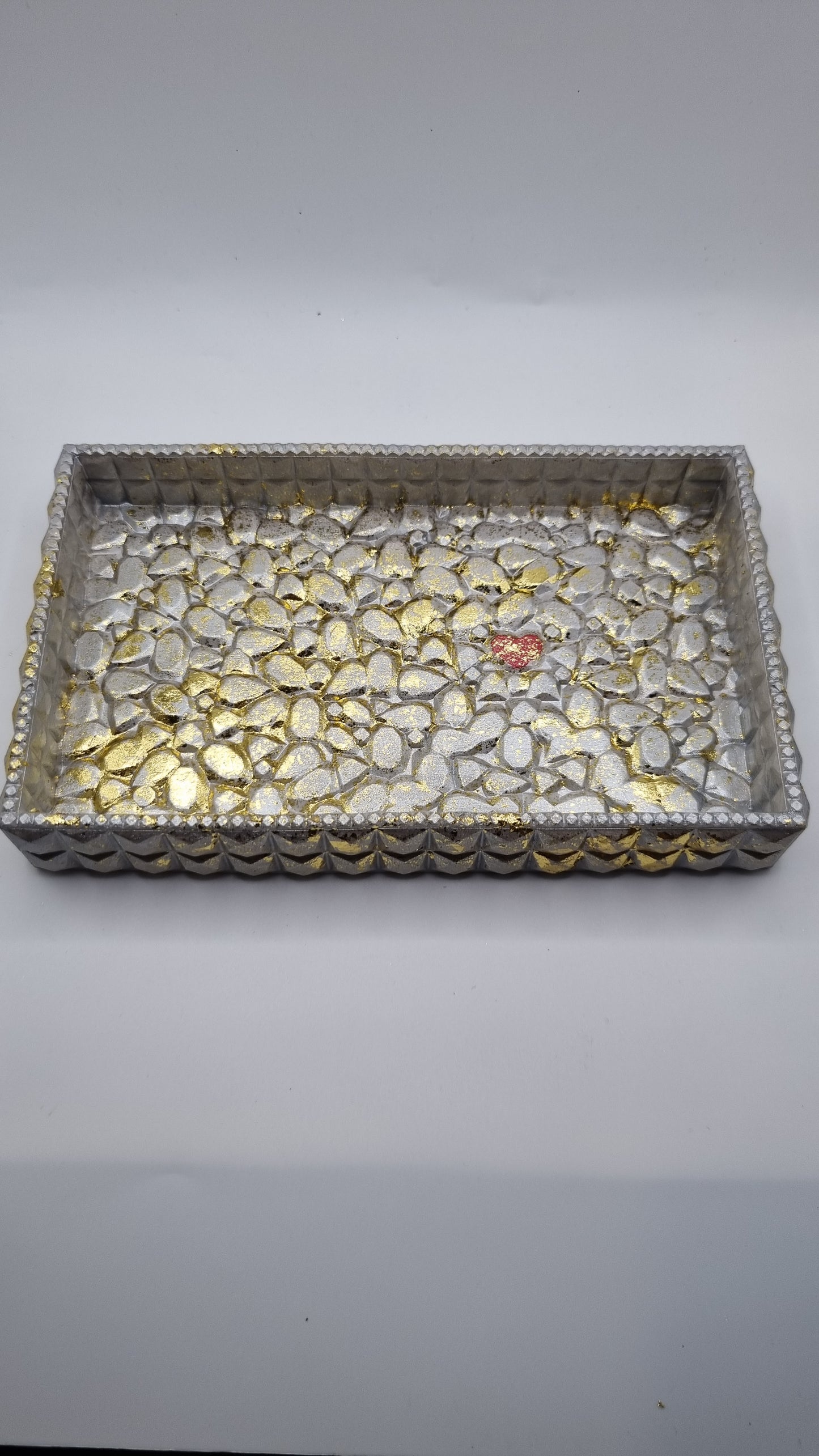 Handmade jesmonite addiction jar candy jewellery, pencil,pen, makeup brush beautiful pearl white color gold plated colour