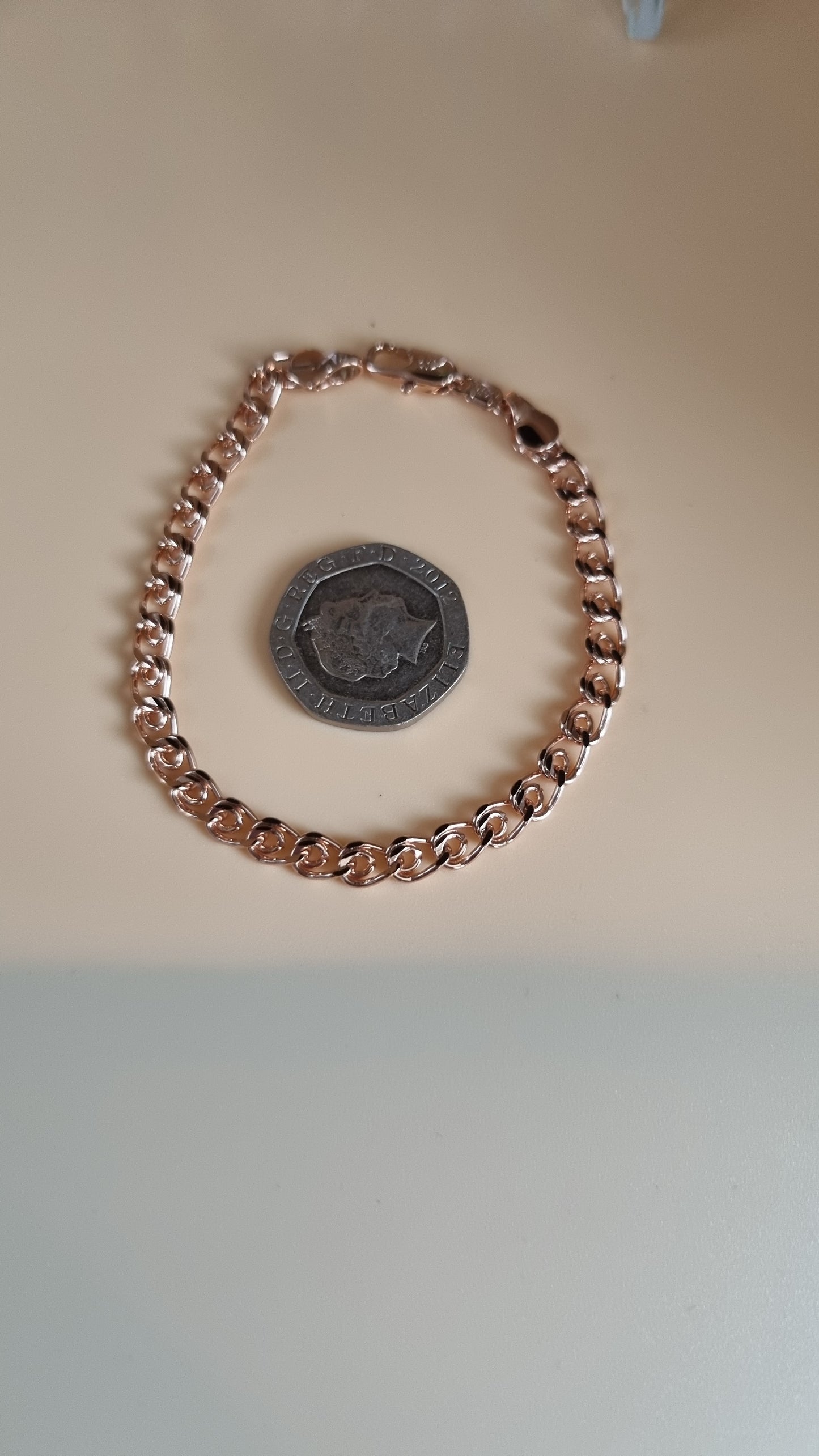 Rose gold plated bracelet unisex hypoallergenic free nickel waterproof