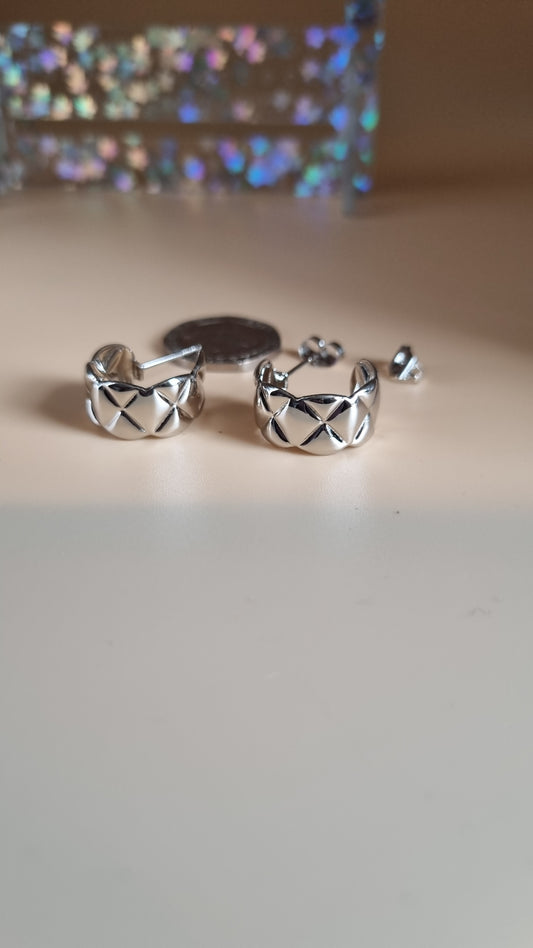 Platina padengti auskarai, hipoalergiški vandeniui atsparūs be nikelio