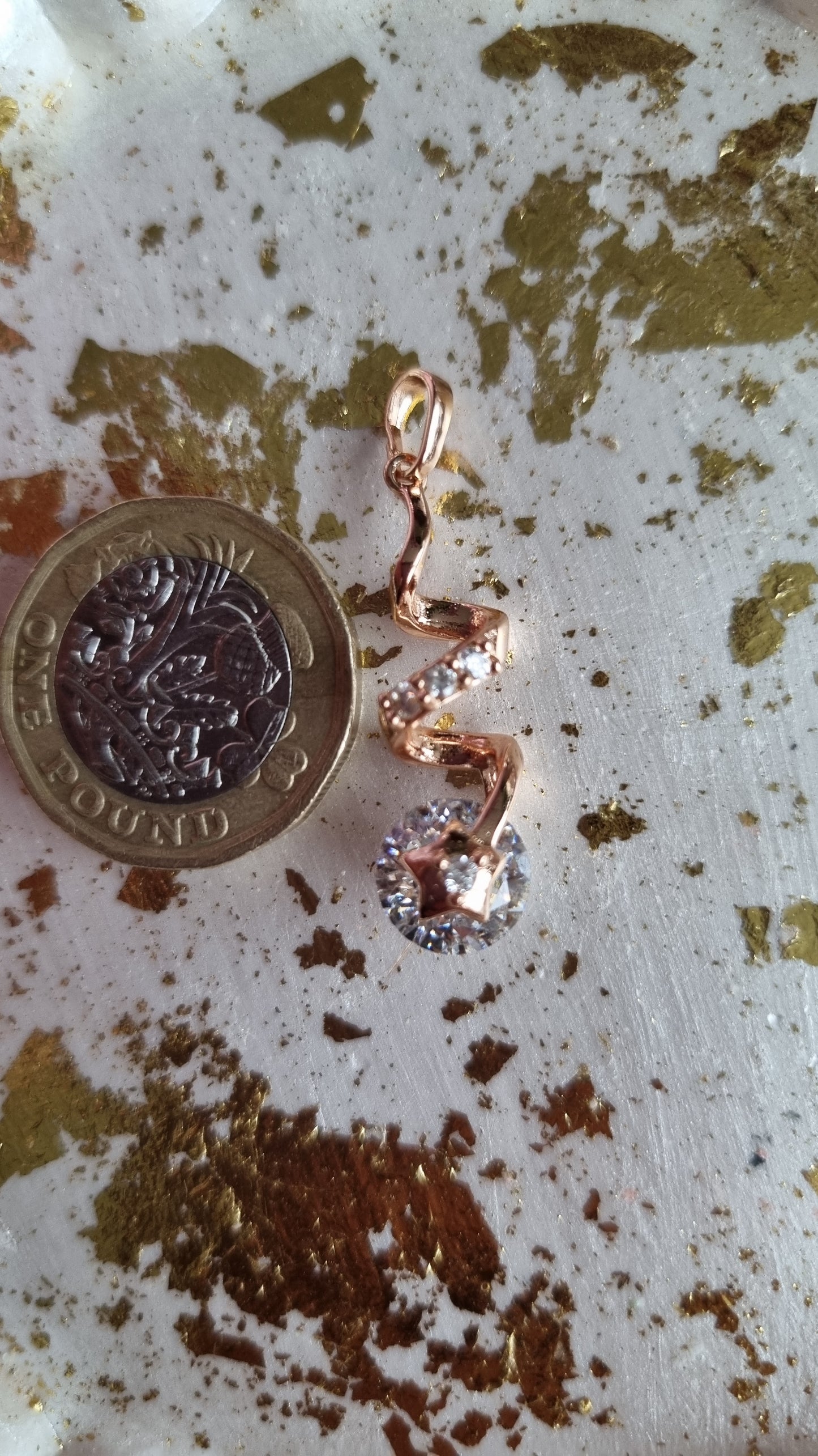 Rose gold plated pendant with sw.crystal