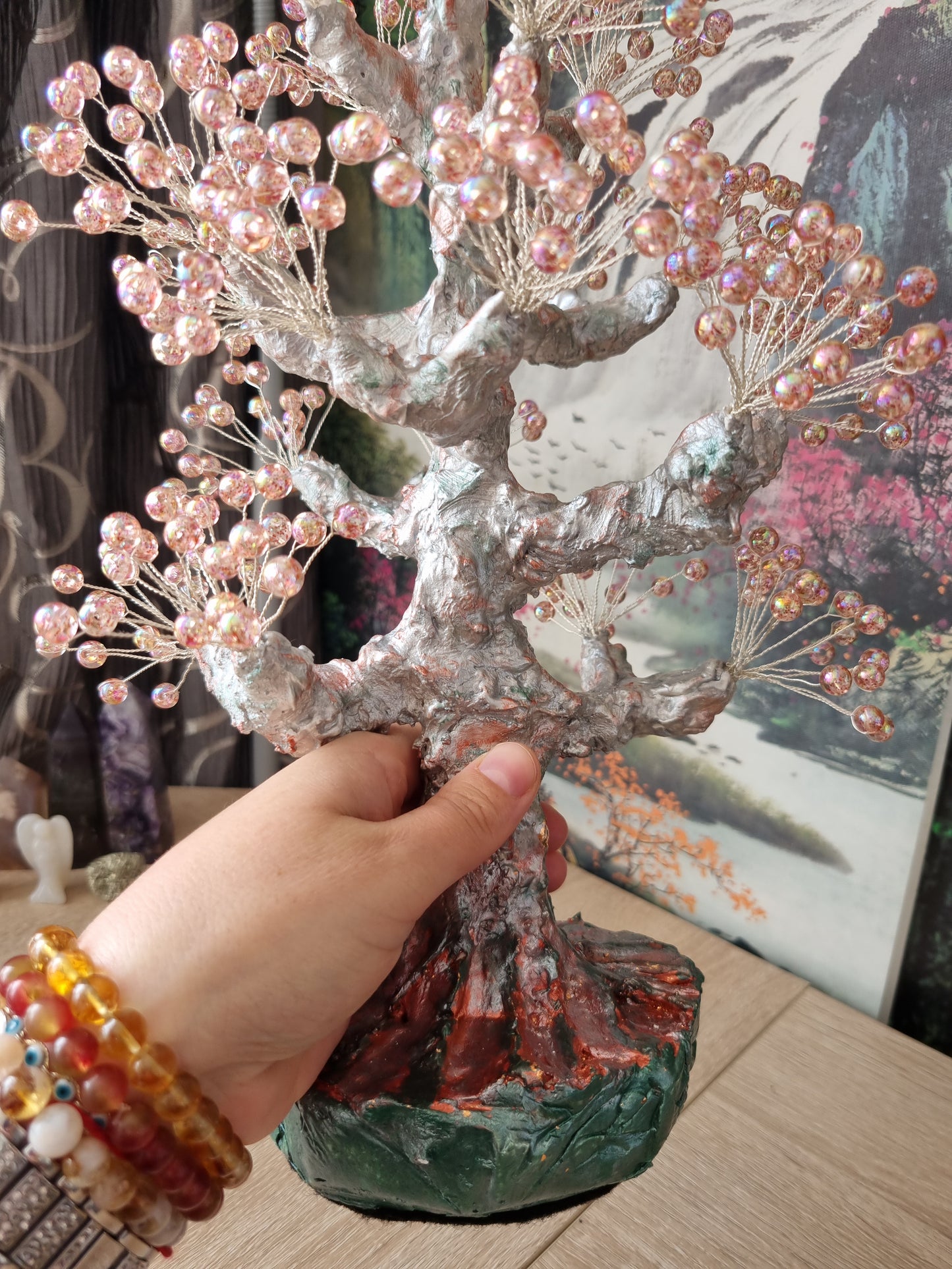 Handmade tree from acrylic beads very beautiful decoration in the home large size