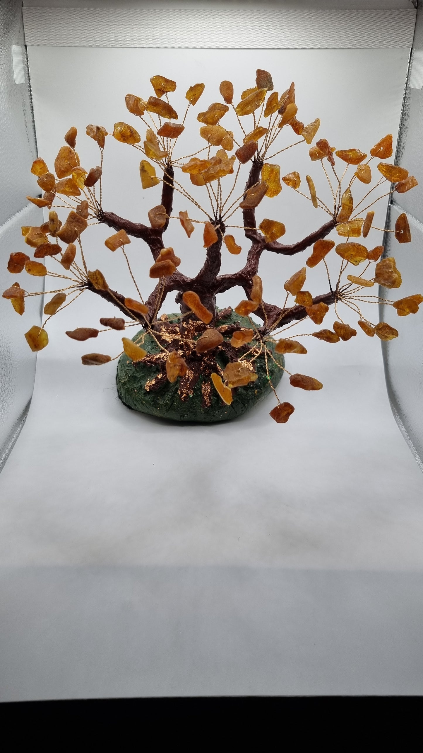 Handmade tree from natural Baltic Amber vary beautiful decor