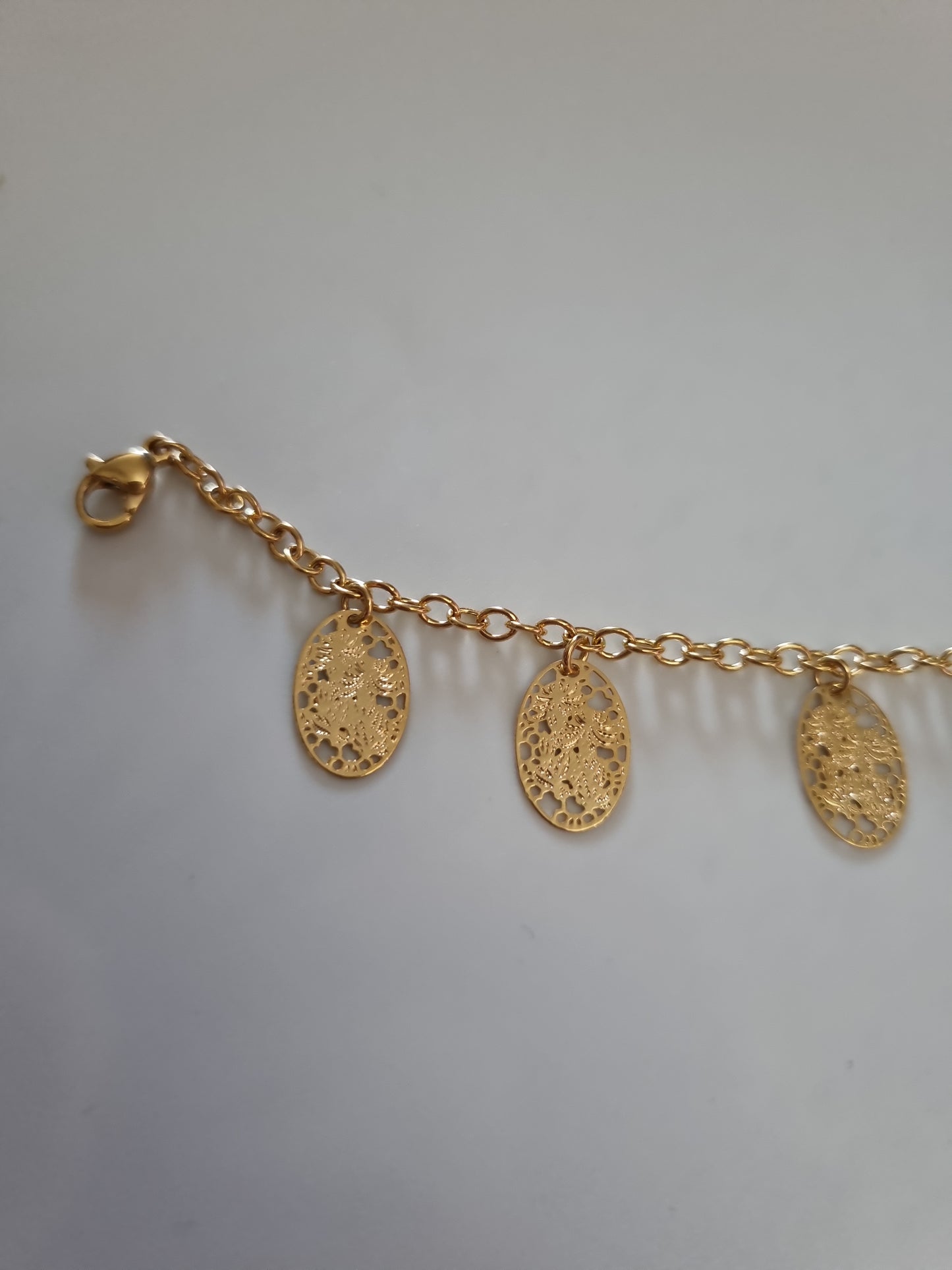 24kr.gold plated bracelet waterproof hypoallergenic free nickel