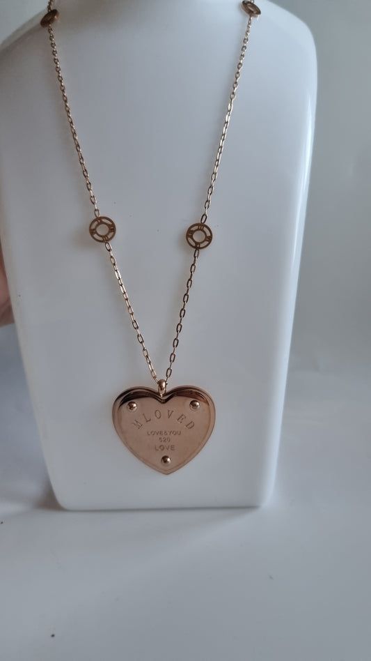 Rose gold plated stainlessSteel necklace