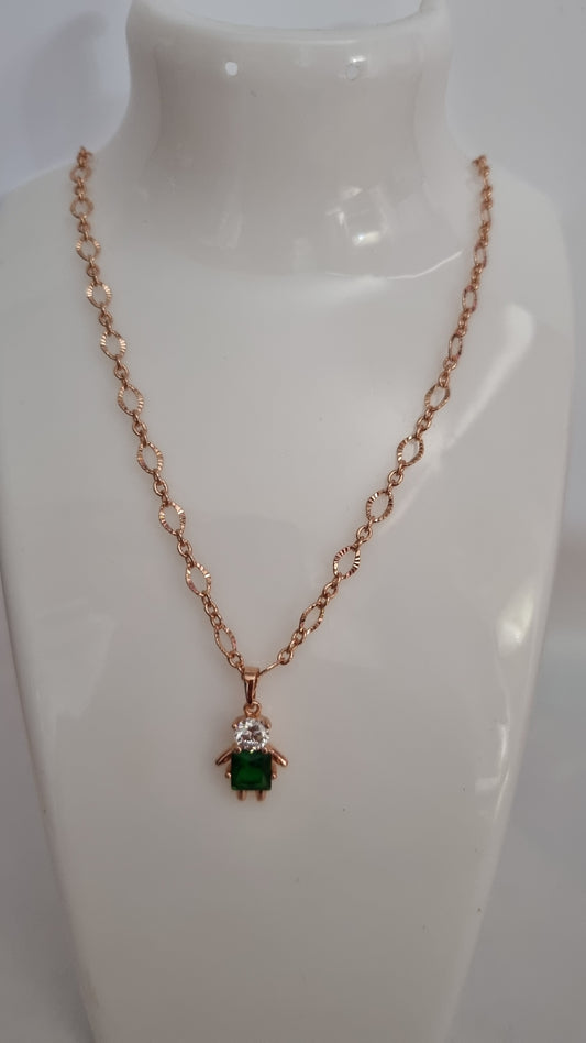 Rose gold plated jewellery set