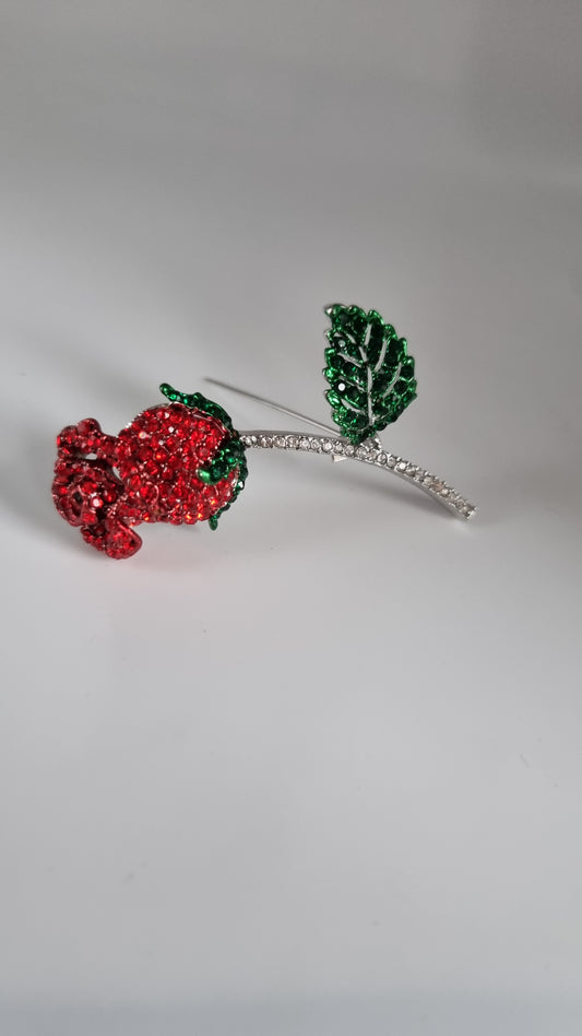 Sw.crystal brooche medical gold-platinum plated copper metal