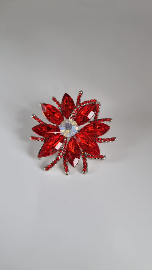 Sw.crystal brooche medical gold ,platinum plated