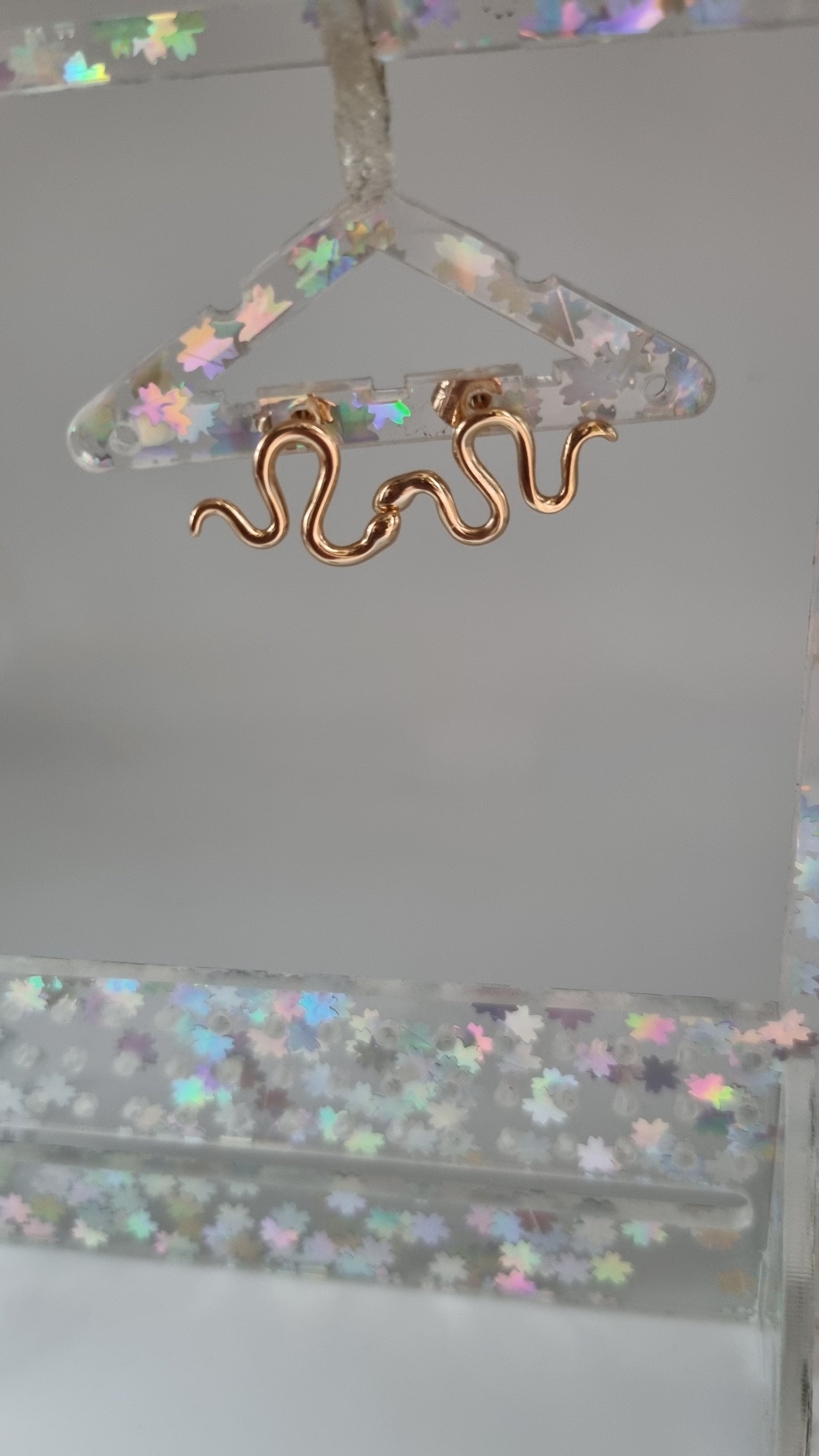18kr.gold Plated earrings snake