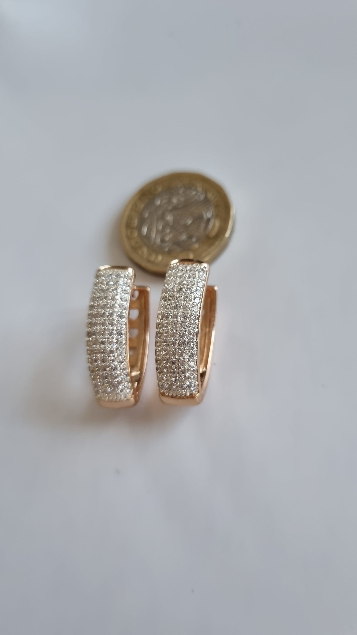 18kr.gold plated earrings with sw.crystal luxury group earrings