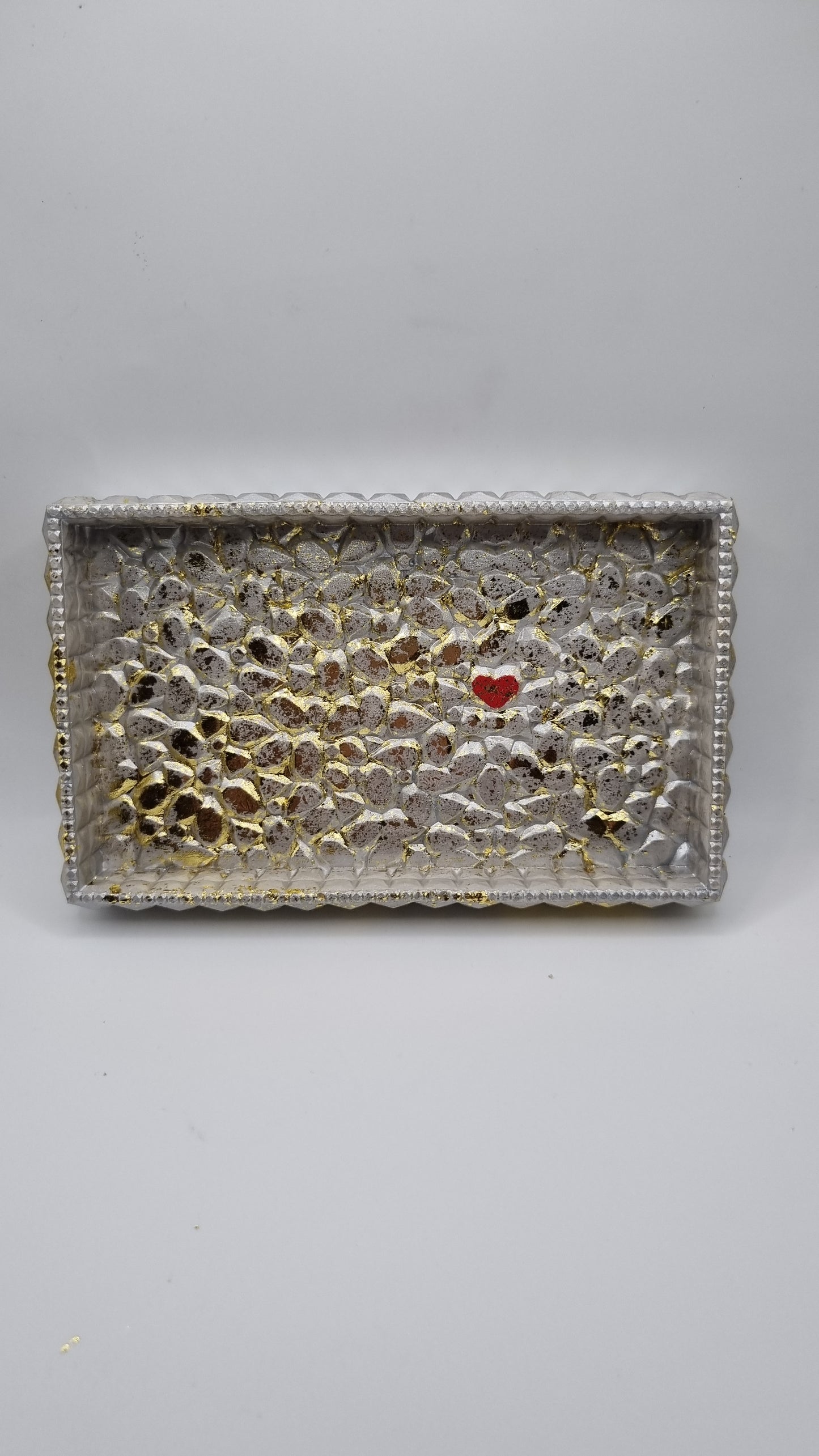 Handmade jesmonite addiction jar candy jewellery, pencil,pen, makeup brush beautiful pearl white color gold plated colour