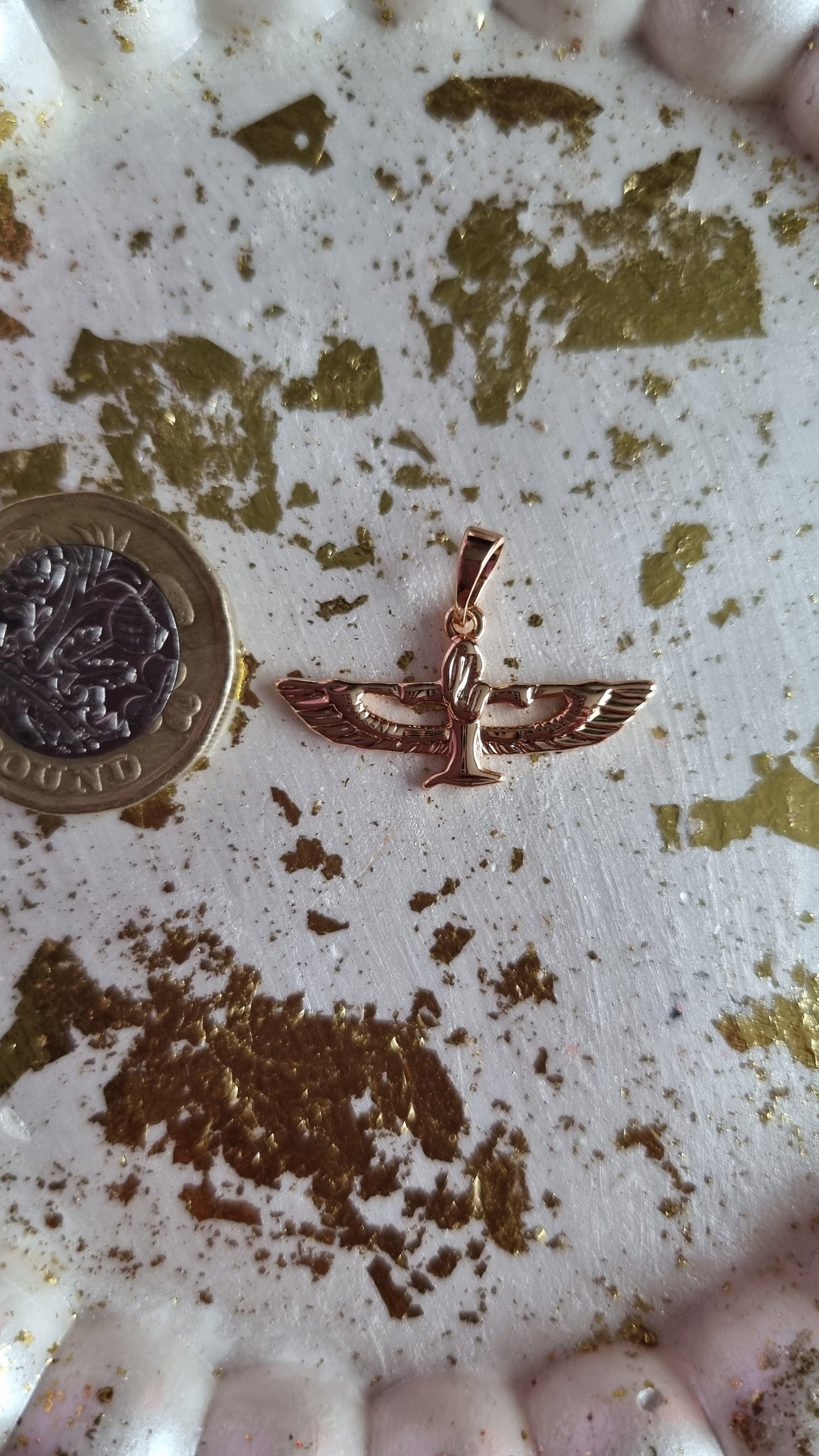 18kr.gold plated pendant waterproof