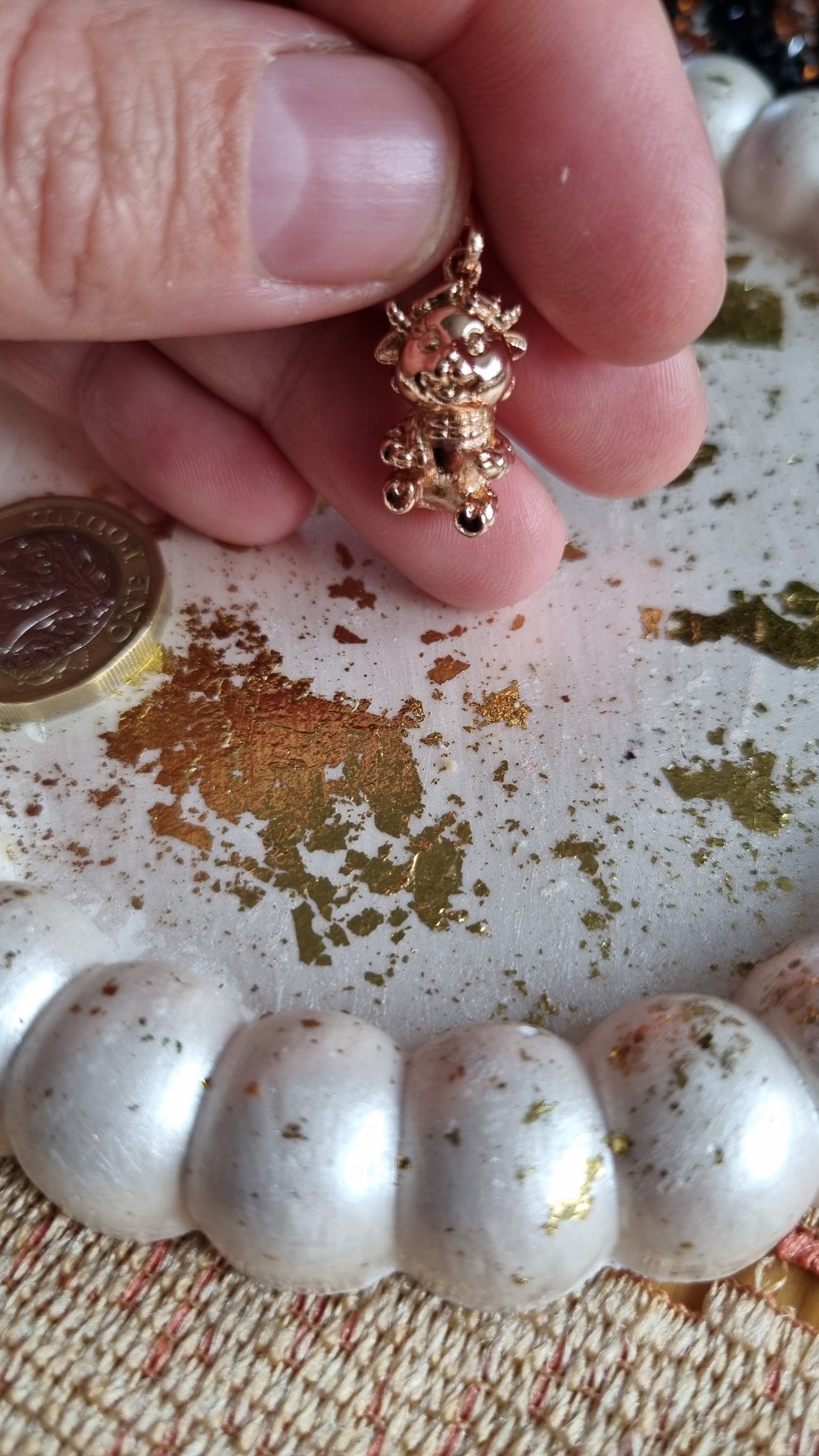 Year zodiac rose gold plated pendant Medical gold jewellery