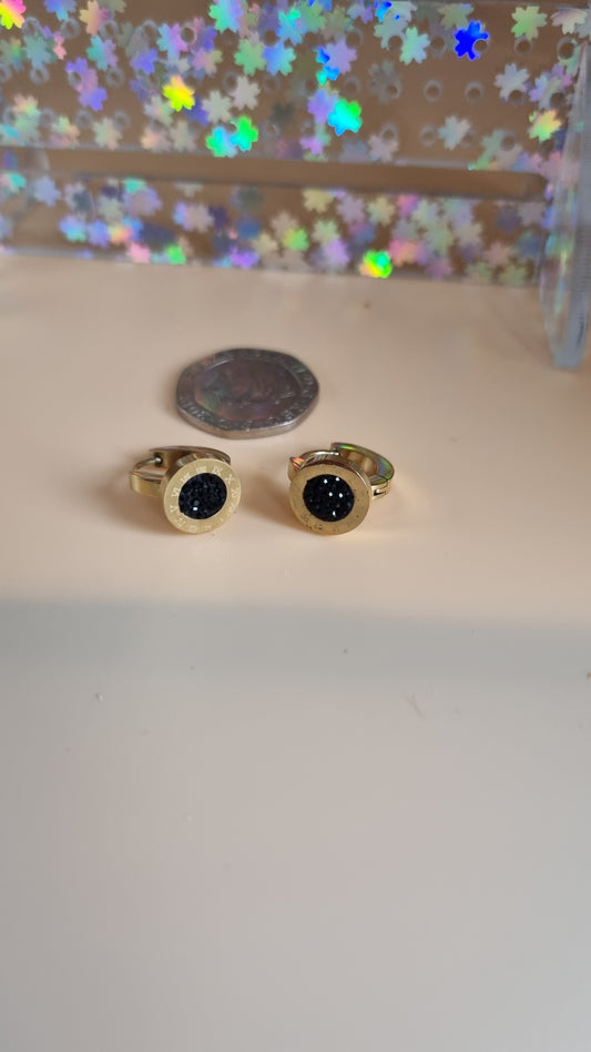 Stainless steel earrings with sw.crystal waterproof free nickel hypoallergenic