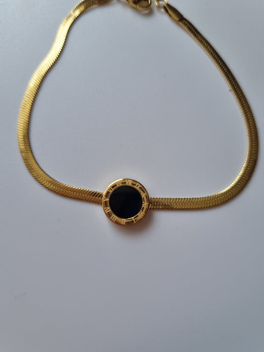 Nerūdijančio plieno 24kr.auksuotos kulkšnys hipoalerginės atsparios vandeniui