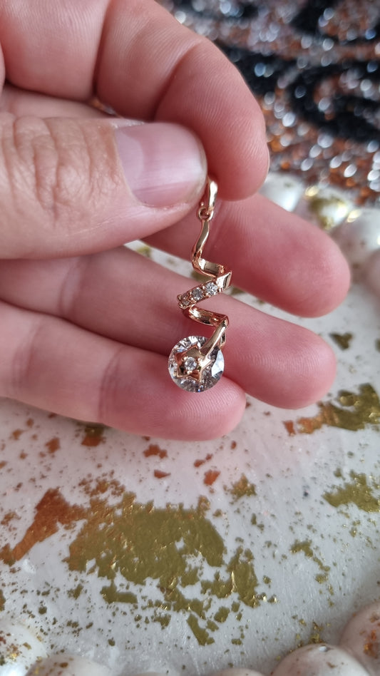 Rose gold plated pendant with sw.crystal