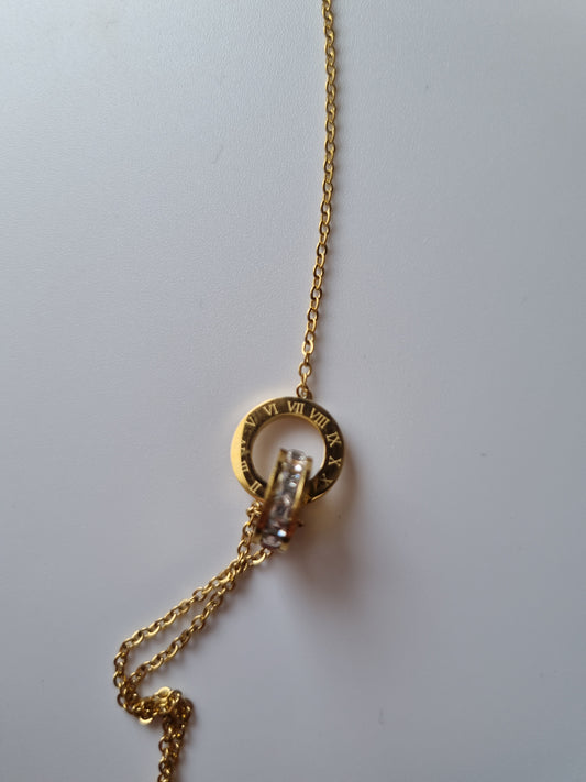 Nerūdijantis plienas 24kr.auksu dengtos kulkšnys, hipoalerginės, atsparios vandeniui su sw.crystal