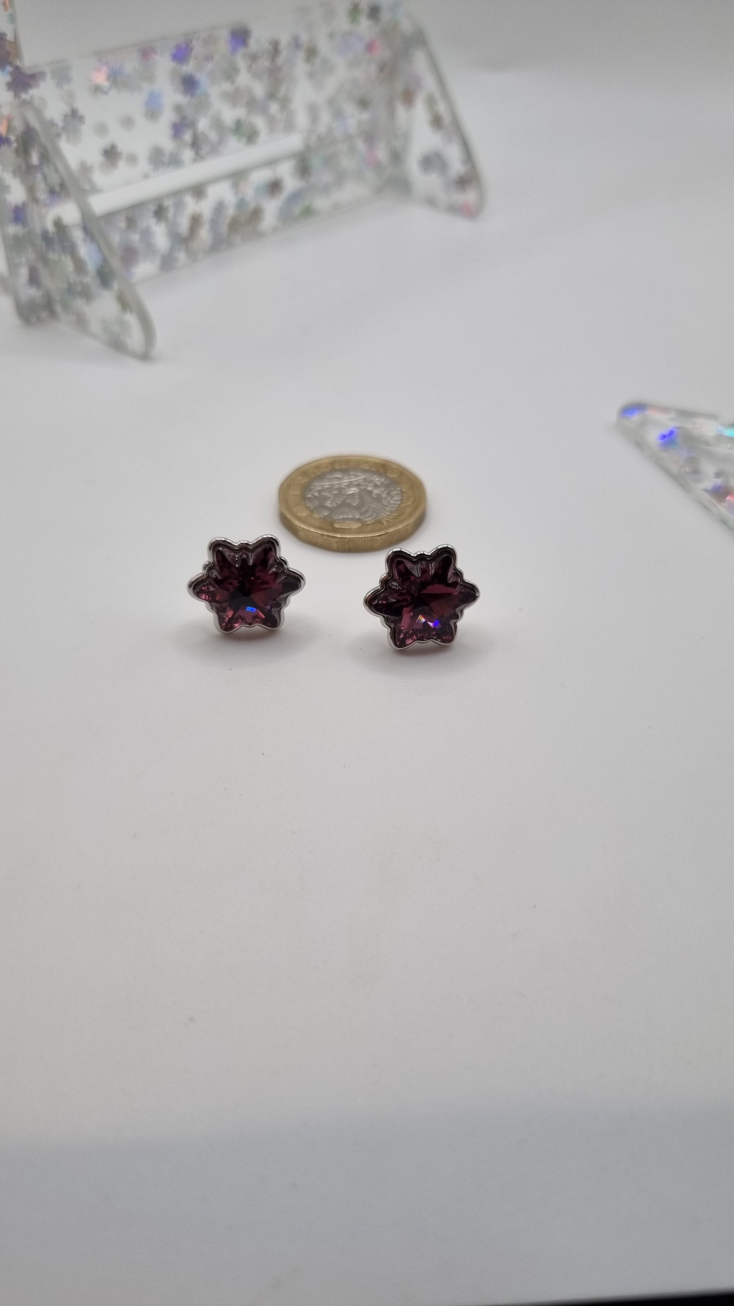 Platinum plated earrings with sw.crystal beautiful earrings luxury group