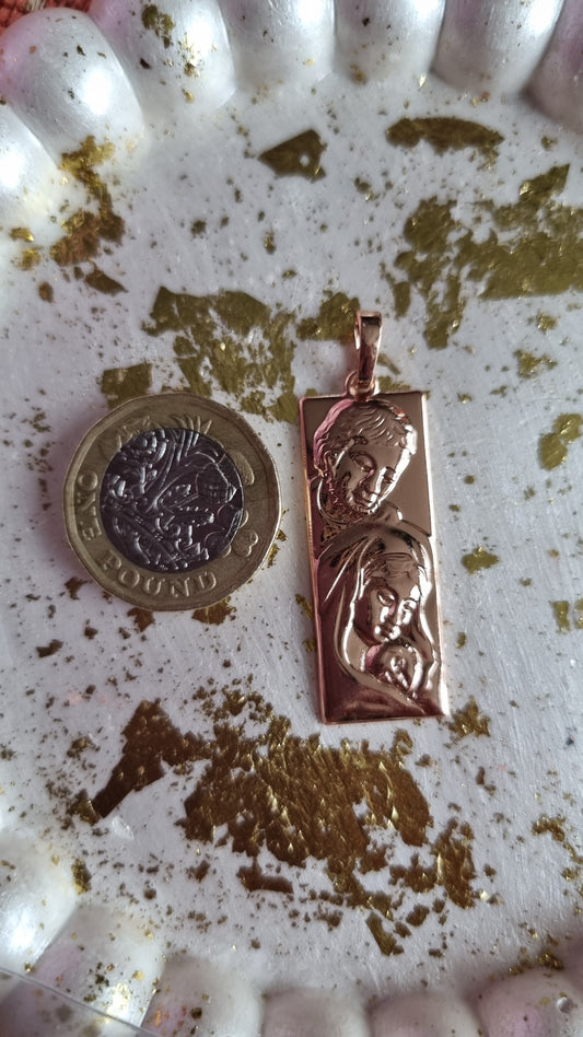 Rose gold plated pendant waterproof free nickel Medical gold jewellery