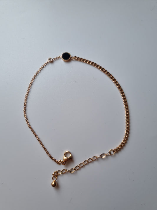 Rožinio aukso nerūdijančio plieno kulkšnys, hipoalerginės, atsparios vandeniui su sw.crystal