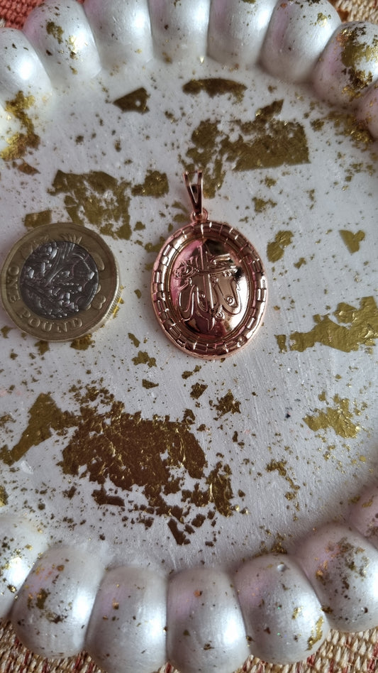 Rose gold plated pendant waterproof Medical gold jewellery