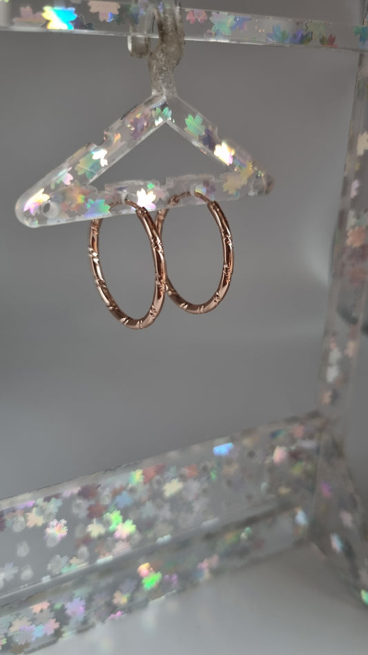 Earings rose gold plated