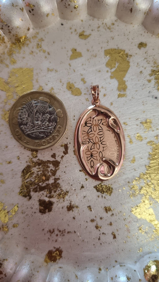 Rose gold plated pendant waterproof hypoallergenic