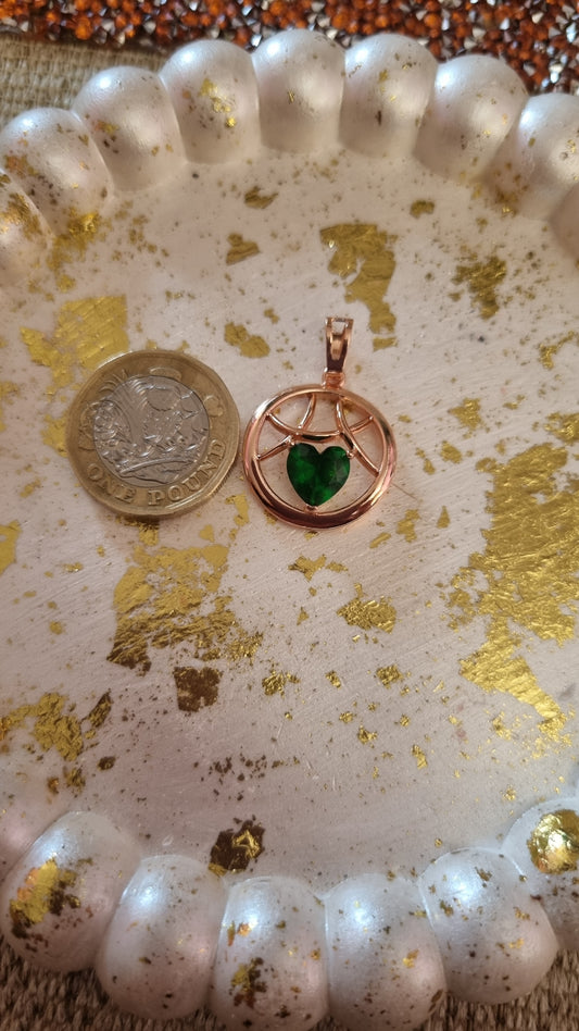 Rose gold plated with zircon crystal