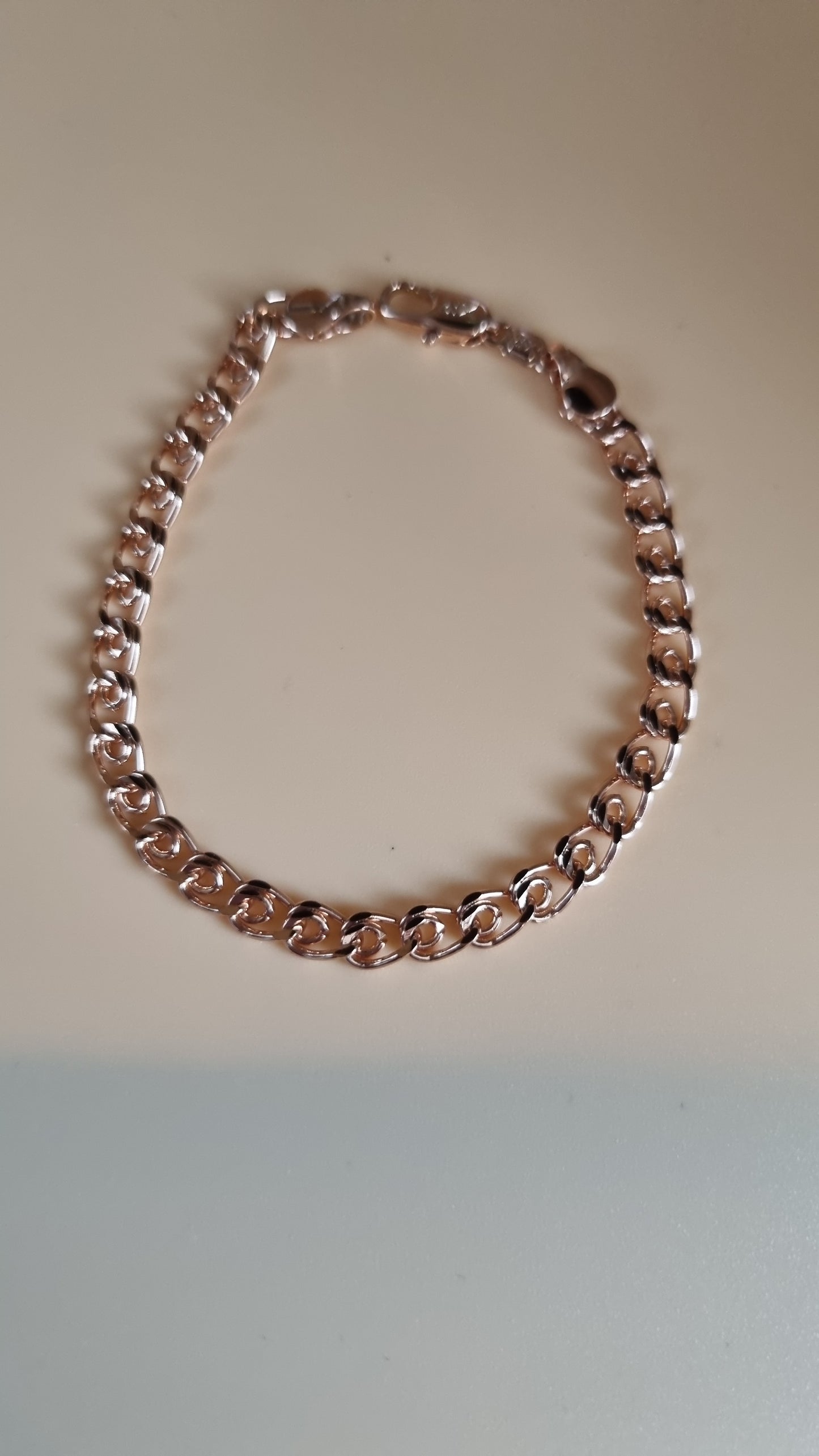 Rose gold plated bracelet unisex hypoallergenic free nickel waterproof