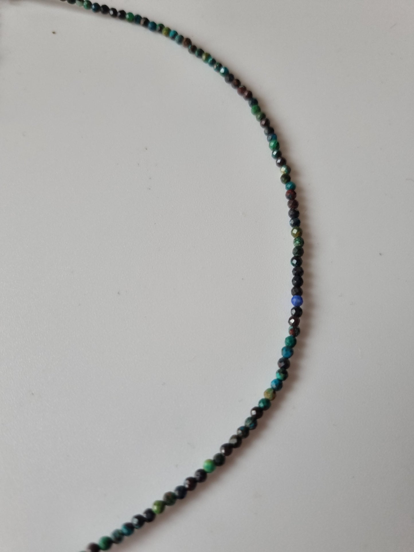 Handmade choker with natural crystal Lapis Lazurite 2-3mm beautiful
