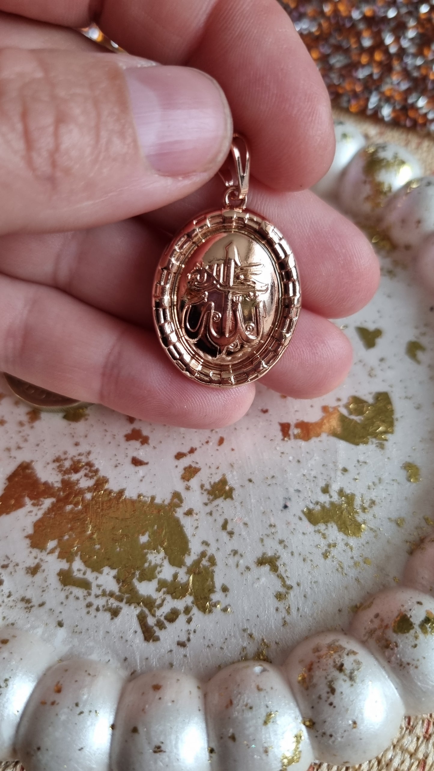 Rose gold plated pendant waterproof Medical gold jewellery