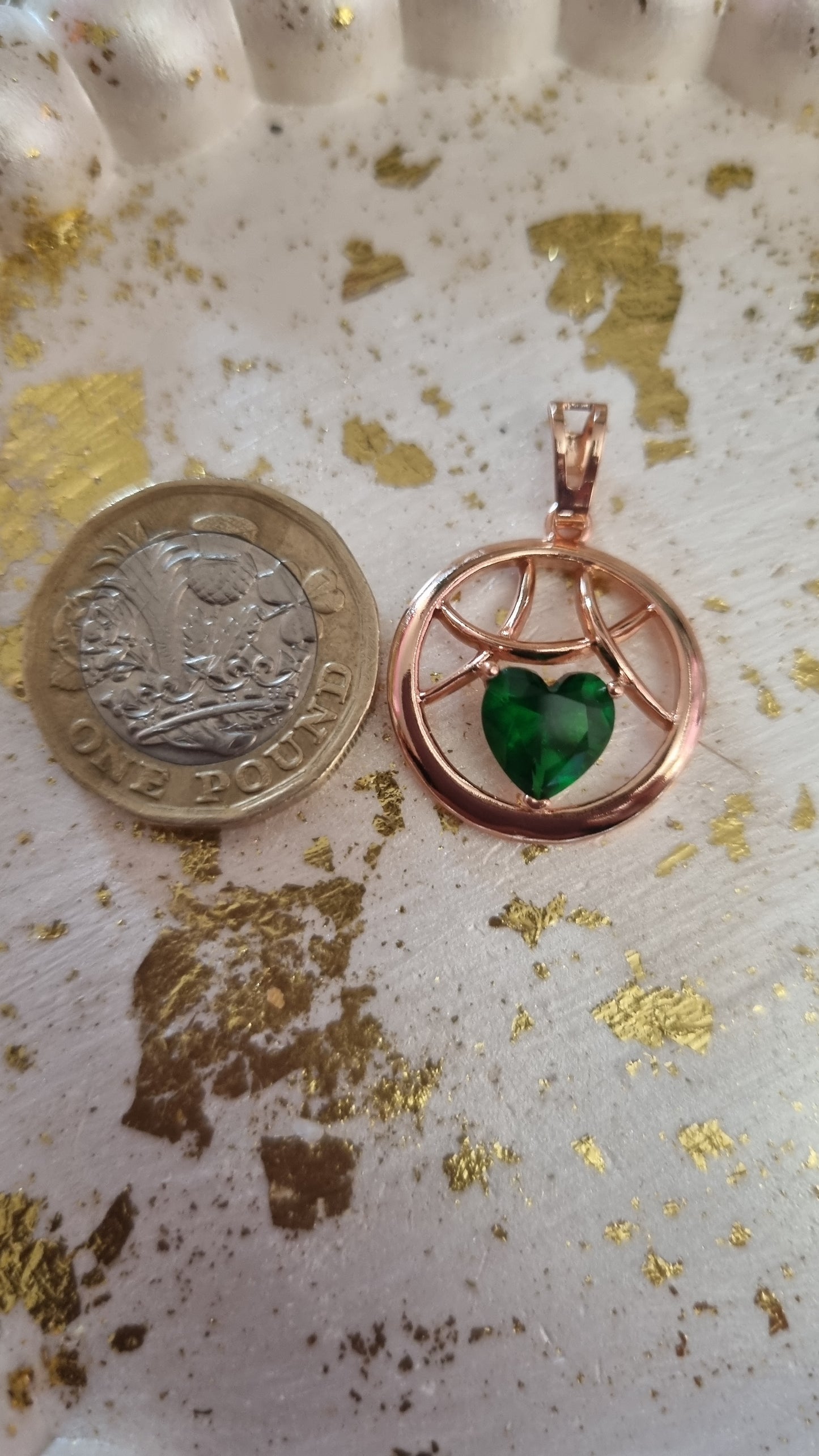 Rose gold plated with zircon crystal