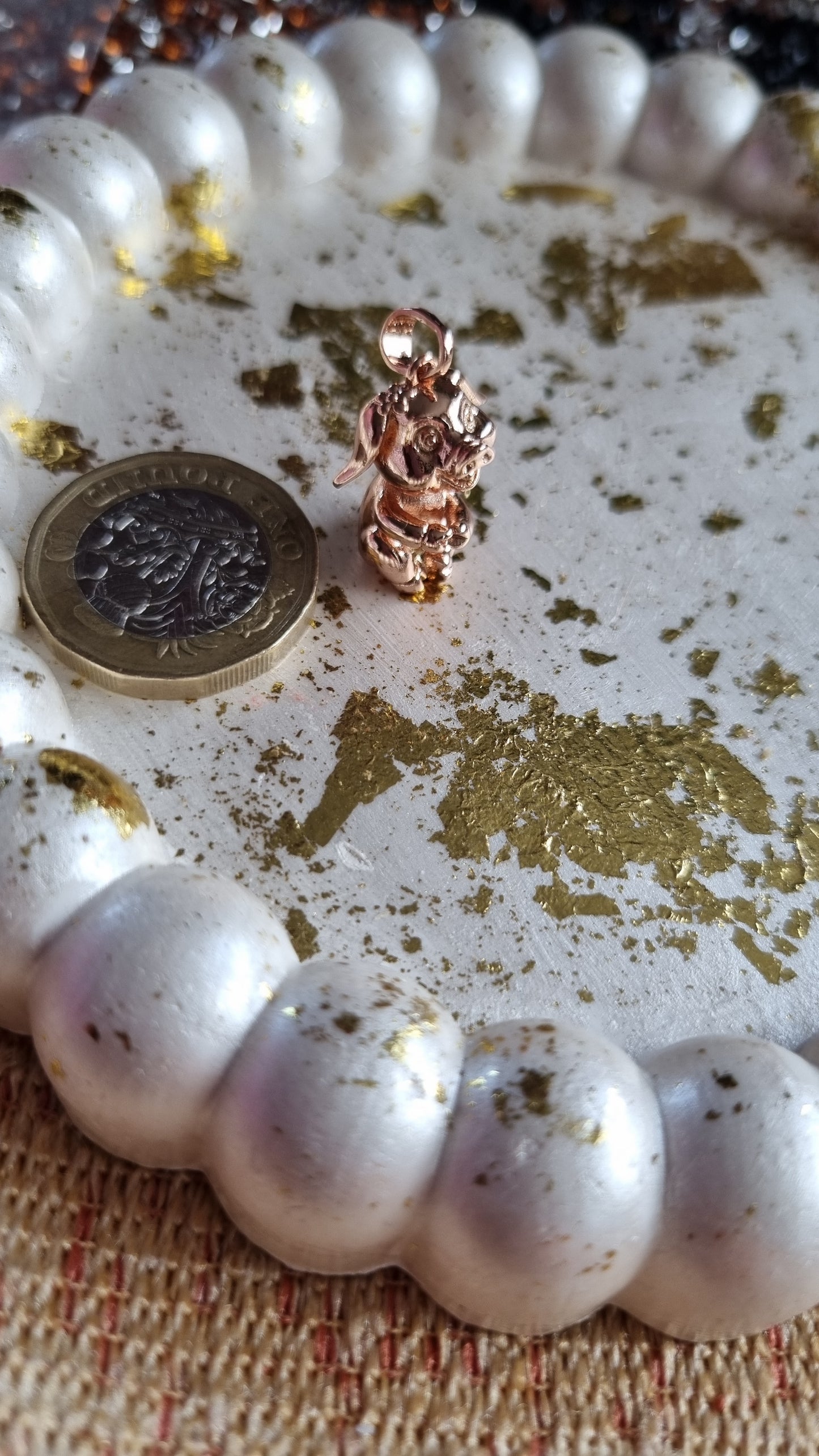 Year zodiac rose gold plated pendant Medical gold jewellery