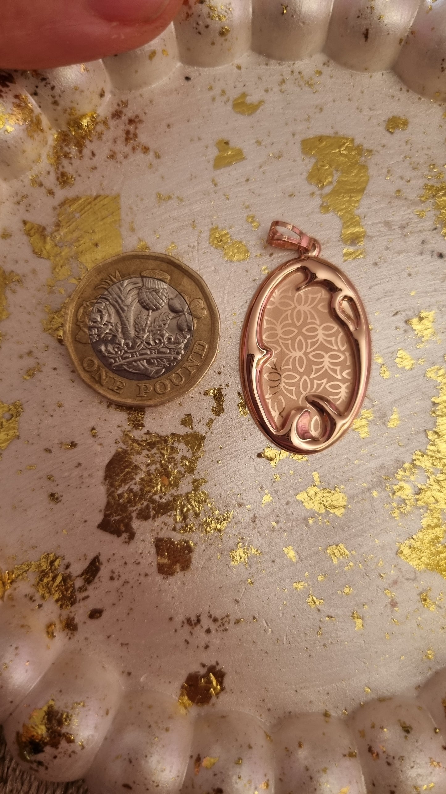 Rose gold plated pendant waterproof hypoallergenic