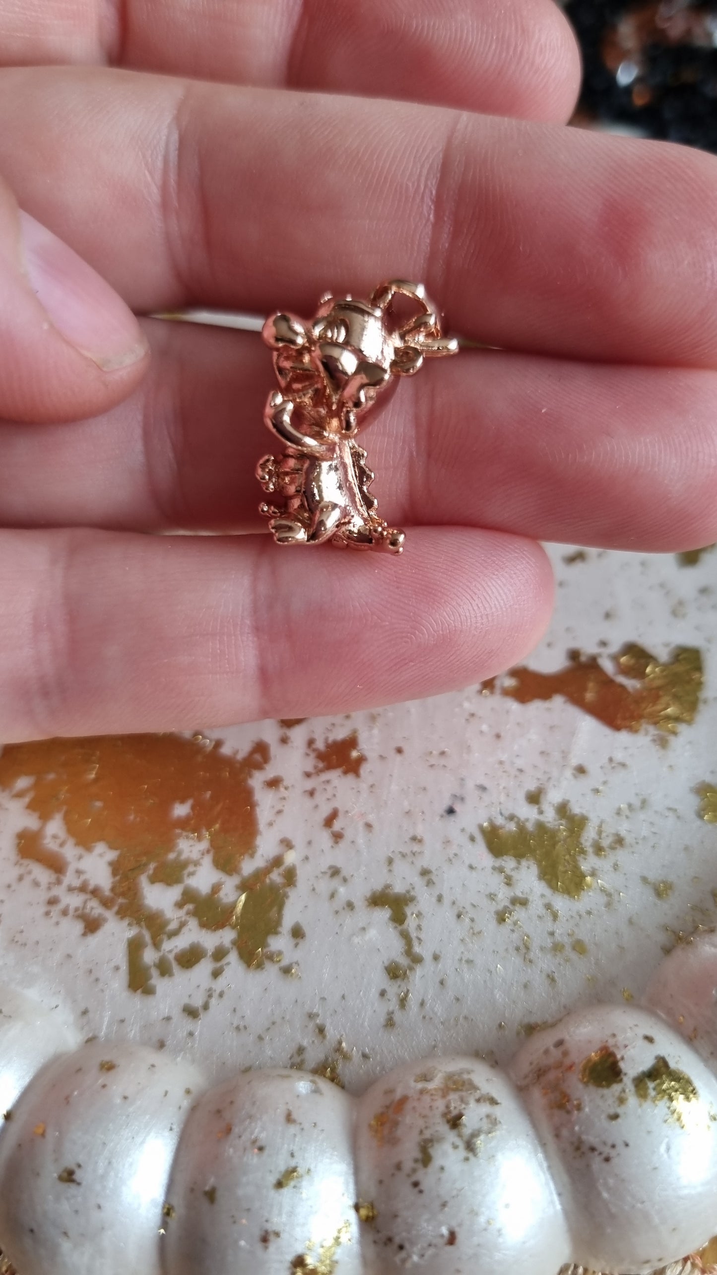 Year zodiac rose gold plated pendant Medical gold jewellery