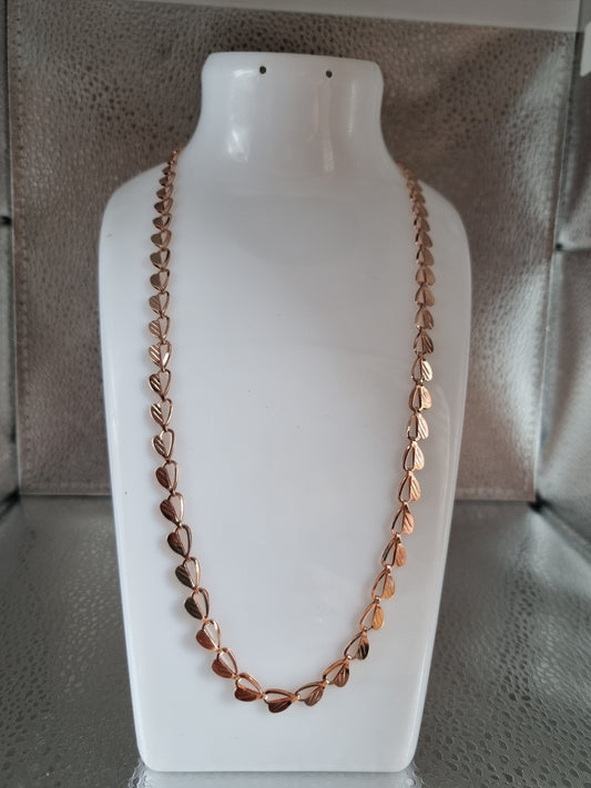 Rose gold plated chain necklace