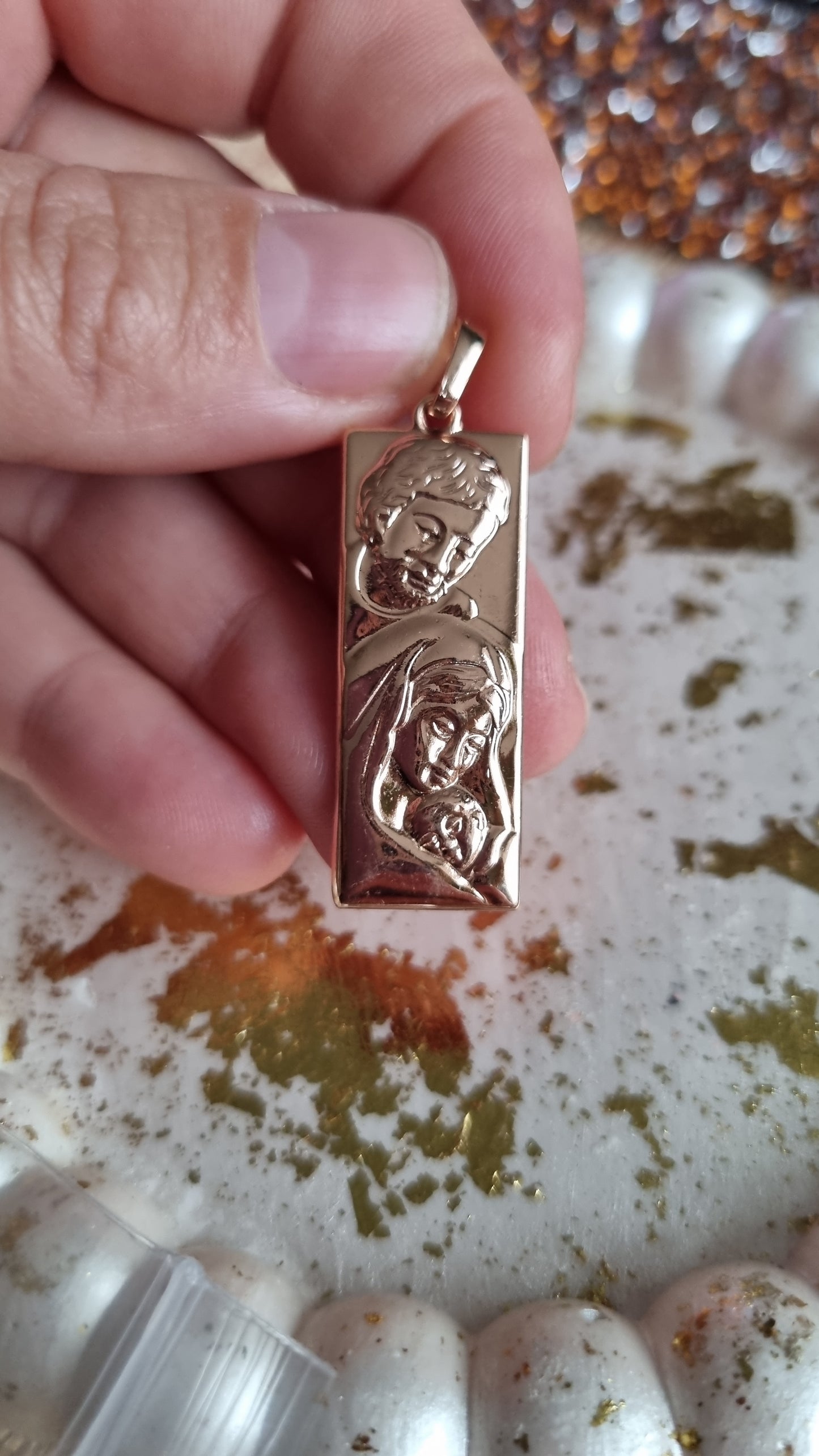 Rose gold plated pendant waterproof free nickel Medical gold jewellery