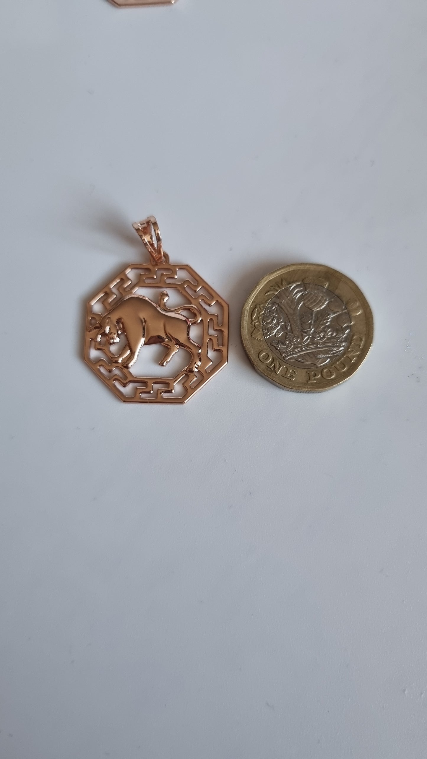 Rose gold plated pendant zodiac waterproof hypoallergenic