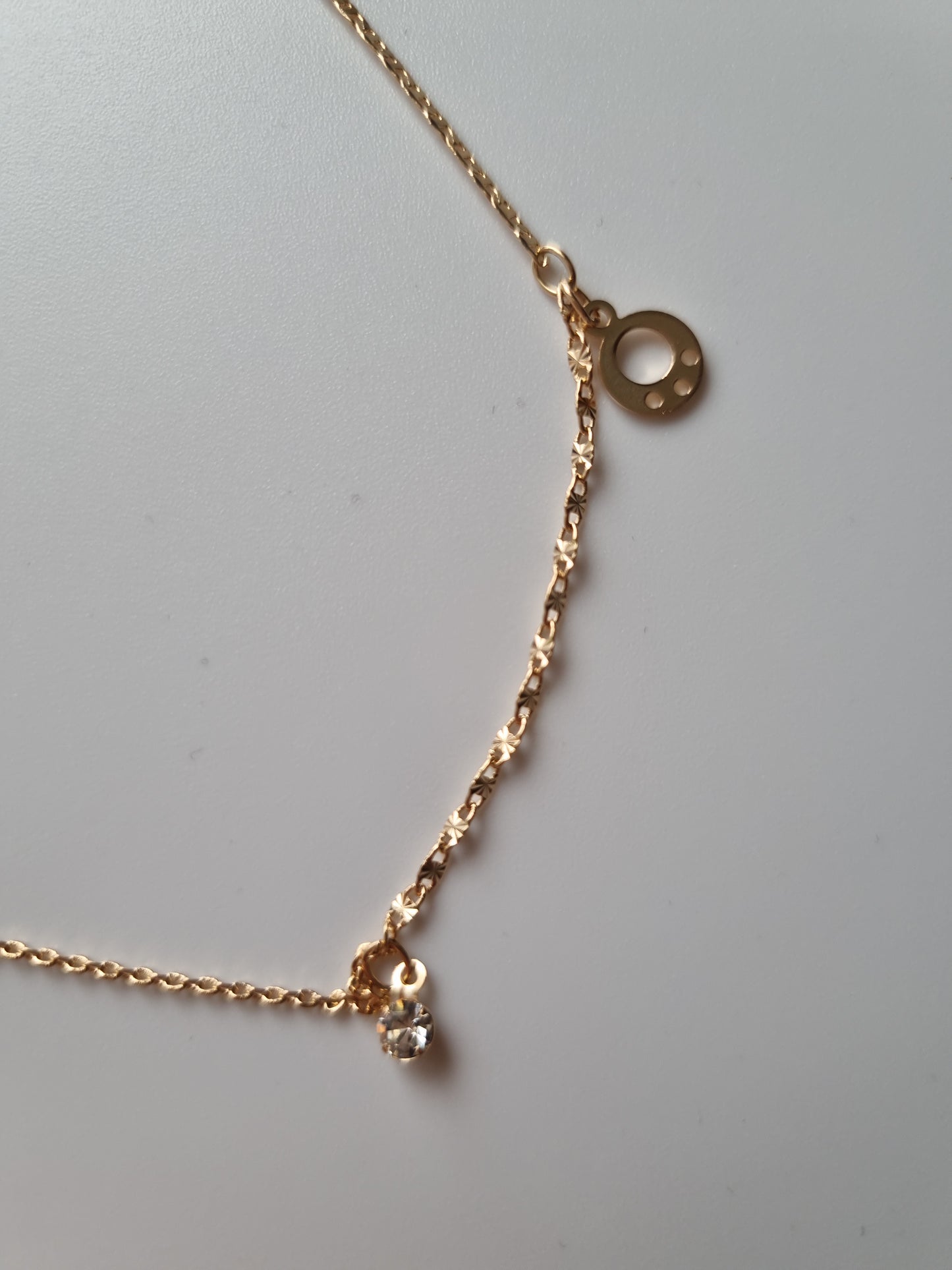18kr gold plated ankles.crystal stone beads hypoallergenic free nickel waterproof