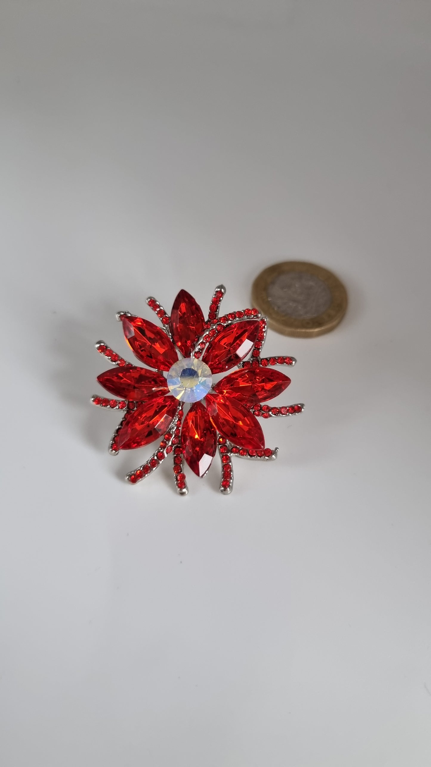 Sw.crystal brooche medical gold ,platinum plated
