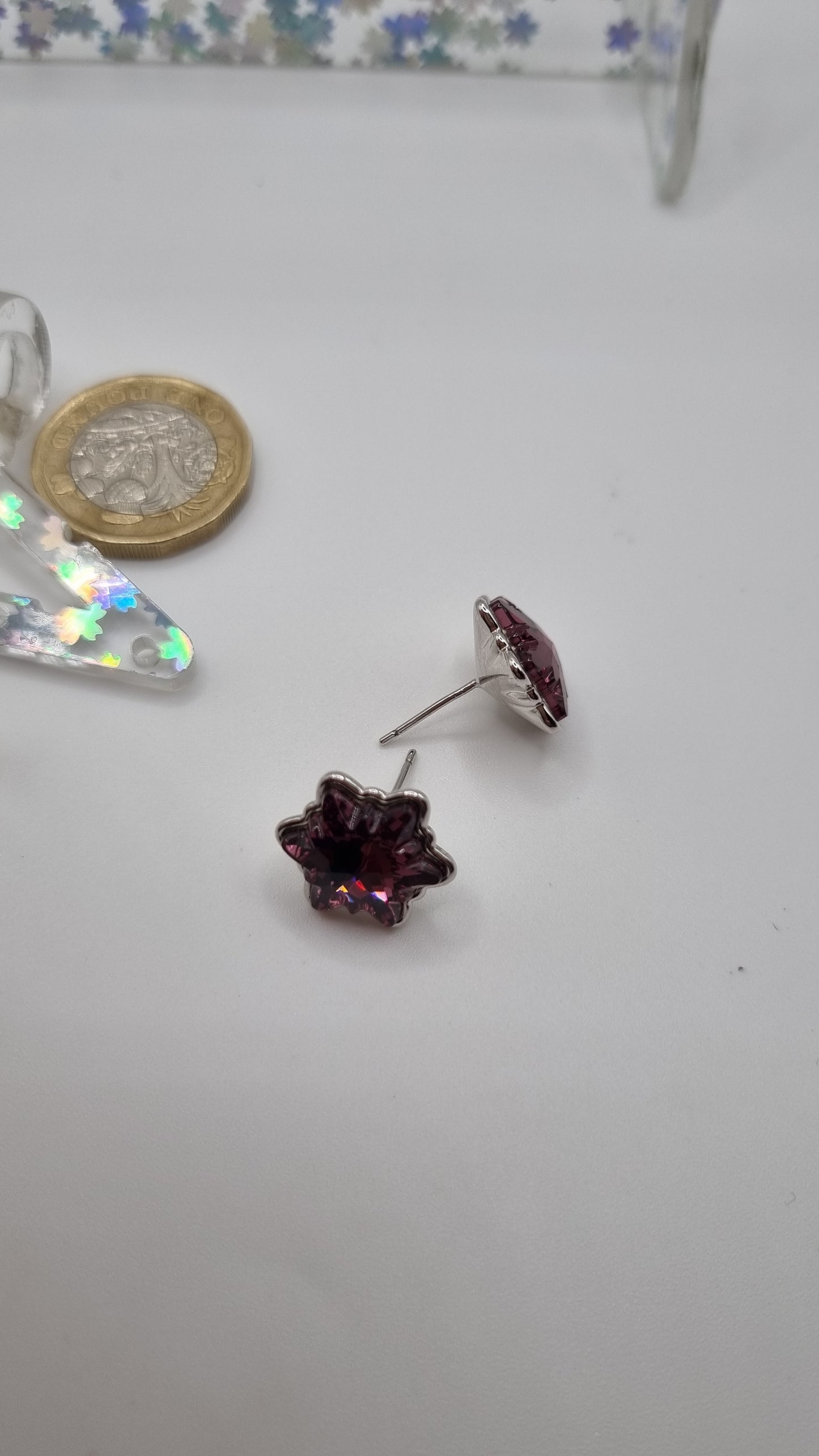 Platinum plated earrings with sw.crystal beautiful earrings luxury group